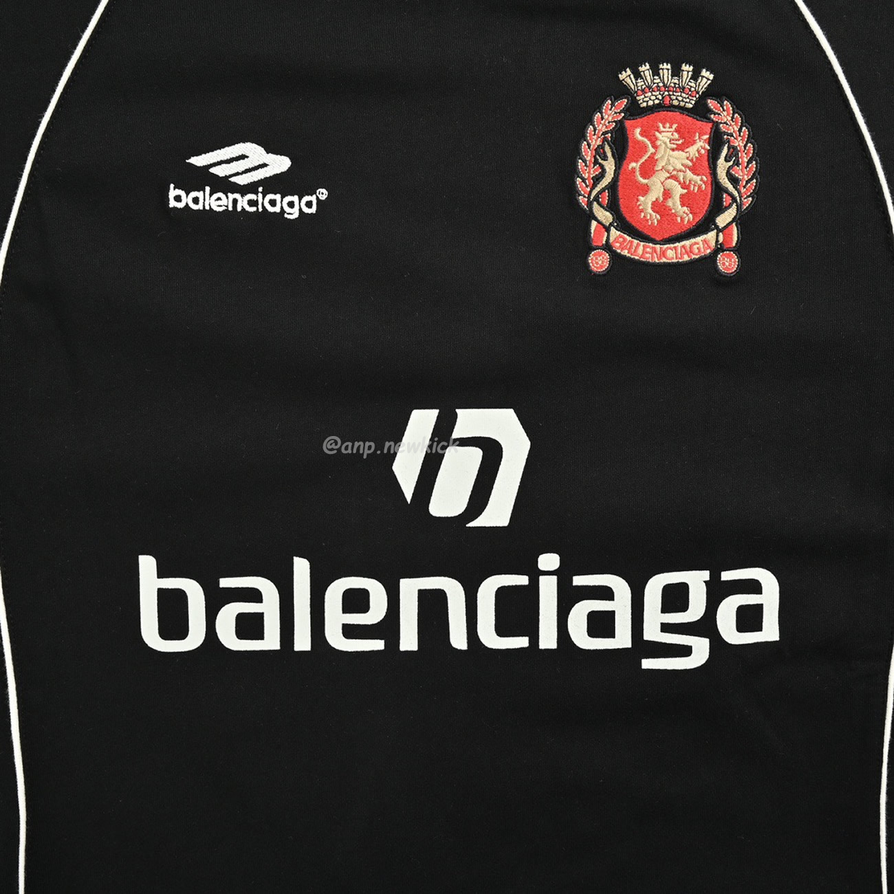 Balenciaga Black Soccer Long Sleeve Jersey T Shirt (6) - www.newkick.vip